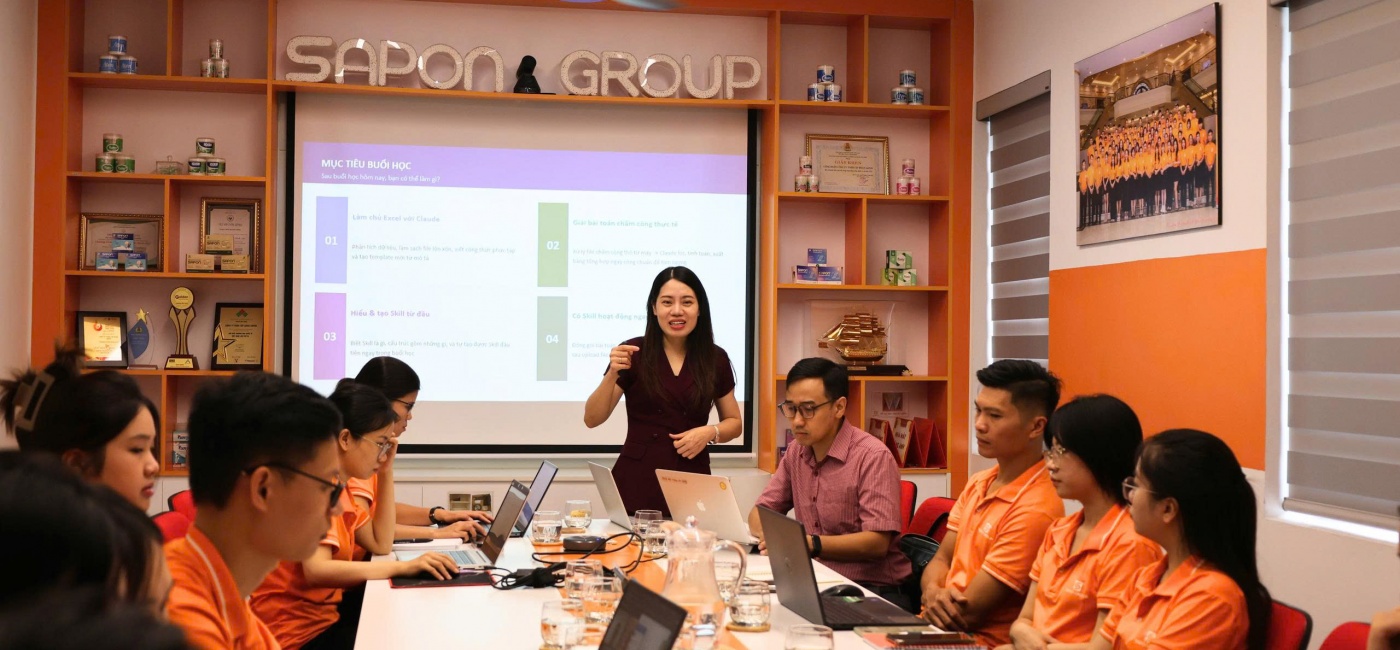 SAPON GROUP – ỨNG DỤNG AI TRONG CÔNG VIỆC, NÂNG CAO NĂNG LỰC ĐỘI NGŨ 