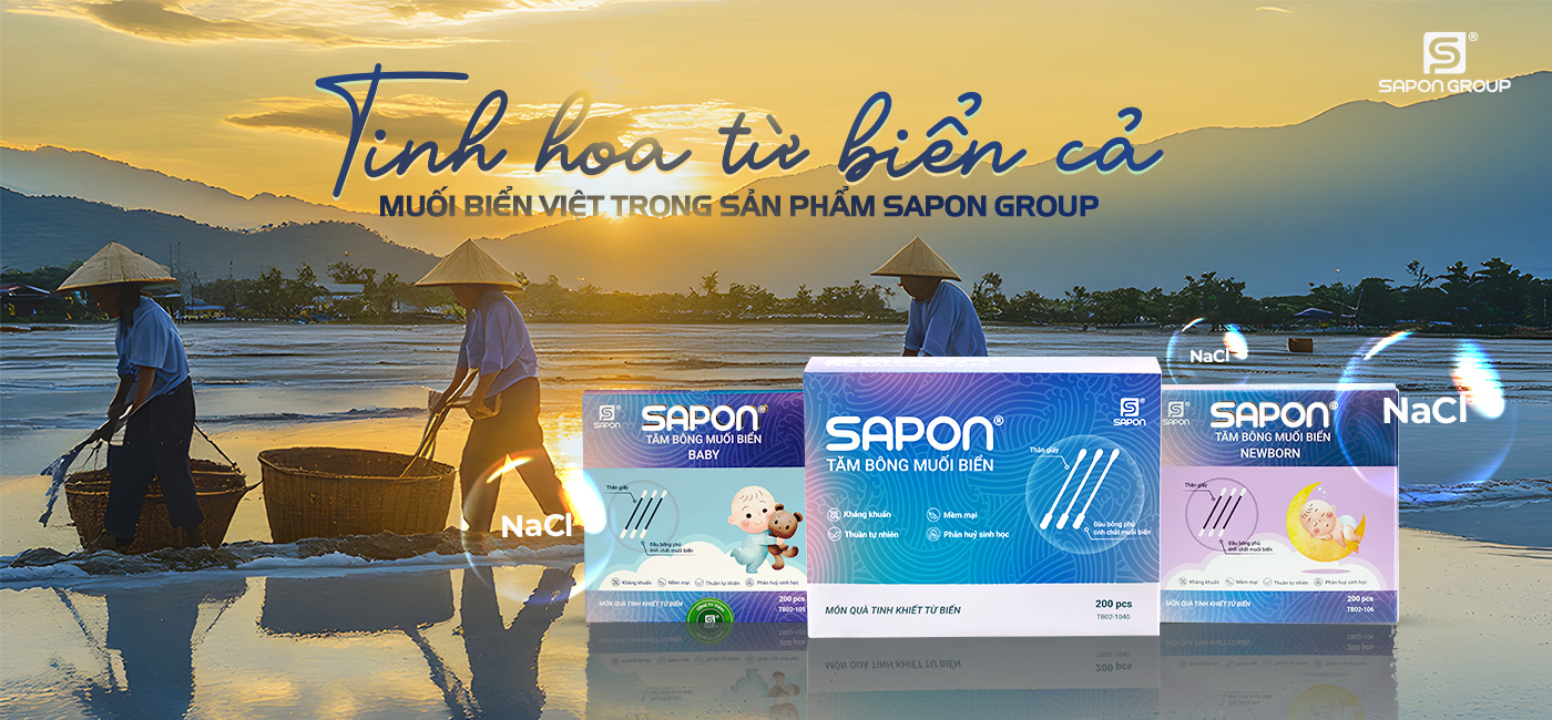 MUỐI BIỂN VIỆT TRONG SẢN PHẨM SAPON GROUP - TINH HOA TỪ BIỂN CẢ