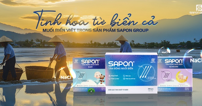 MUỐI BIỂN VIỆT TRONG SẢN PHẨM SAPON GROUP - TINH HOA TỪ BIỂN CẢ
