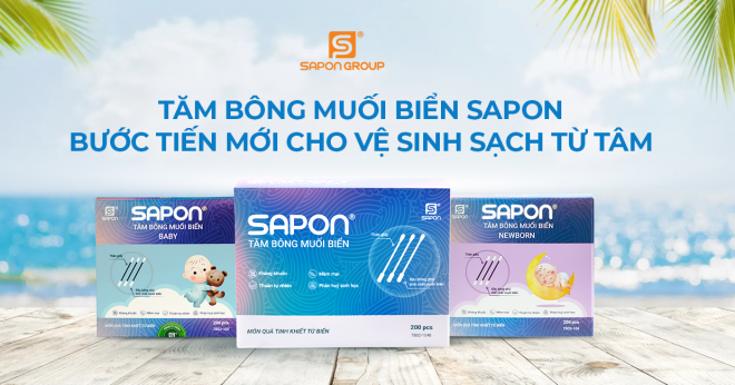 TĂM BÔNG MUỐI BIỂN SAPON BƯỚC TIẾN MỚI CHO VỆ SINH SẠCH TỪ TÂM