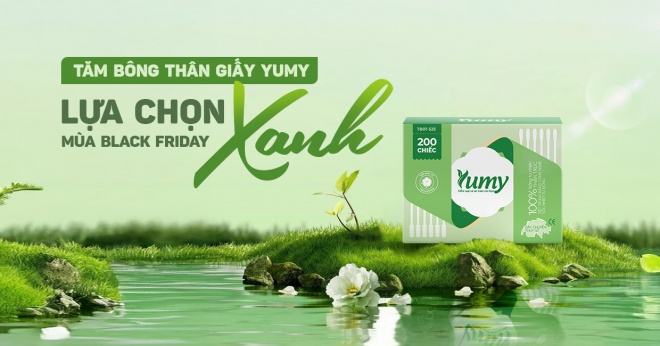 TĂM BÔNG THÂN GIẤY YUMY – LỰA CHỌN XANH MÙA BLACK FRIDAY