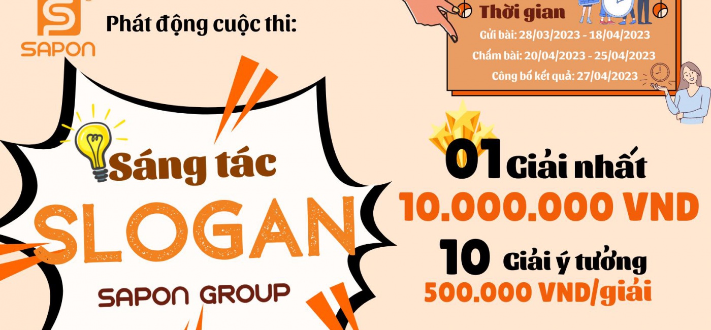 Phát động cuộc thi "Sáng tác slogan cho SAPON GROUP"