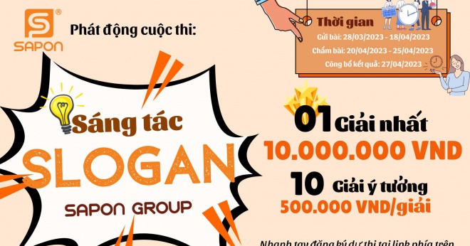 Phát động cuộc thi "Sáng tác slogan cho SAPON GROUP"