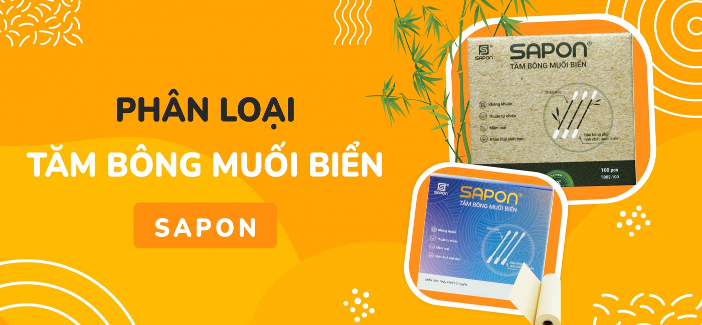 Tăm bông muối biển Sapon có mấy loại?