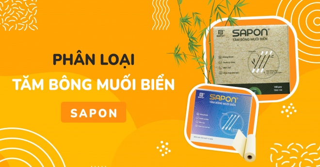 Tăm bông muối biển Sapon có mấy loại?