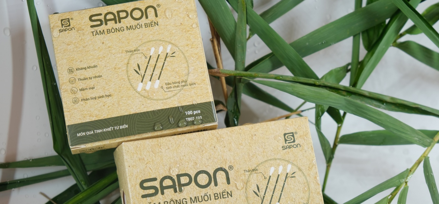 Tăm bông muối biển SAPON - Lựa chọn của xu thế tiêu dùng xanh