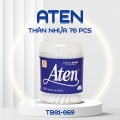 Tăm bông Aten người lớn thân nhựa hộp 70 pcs TB01-069