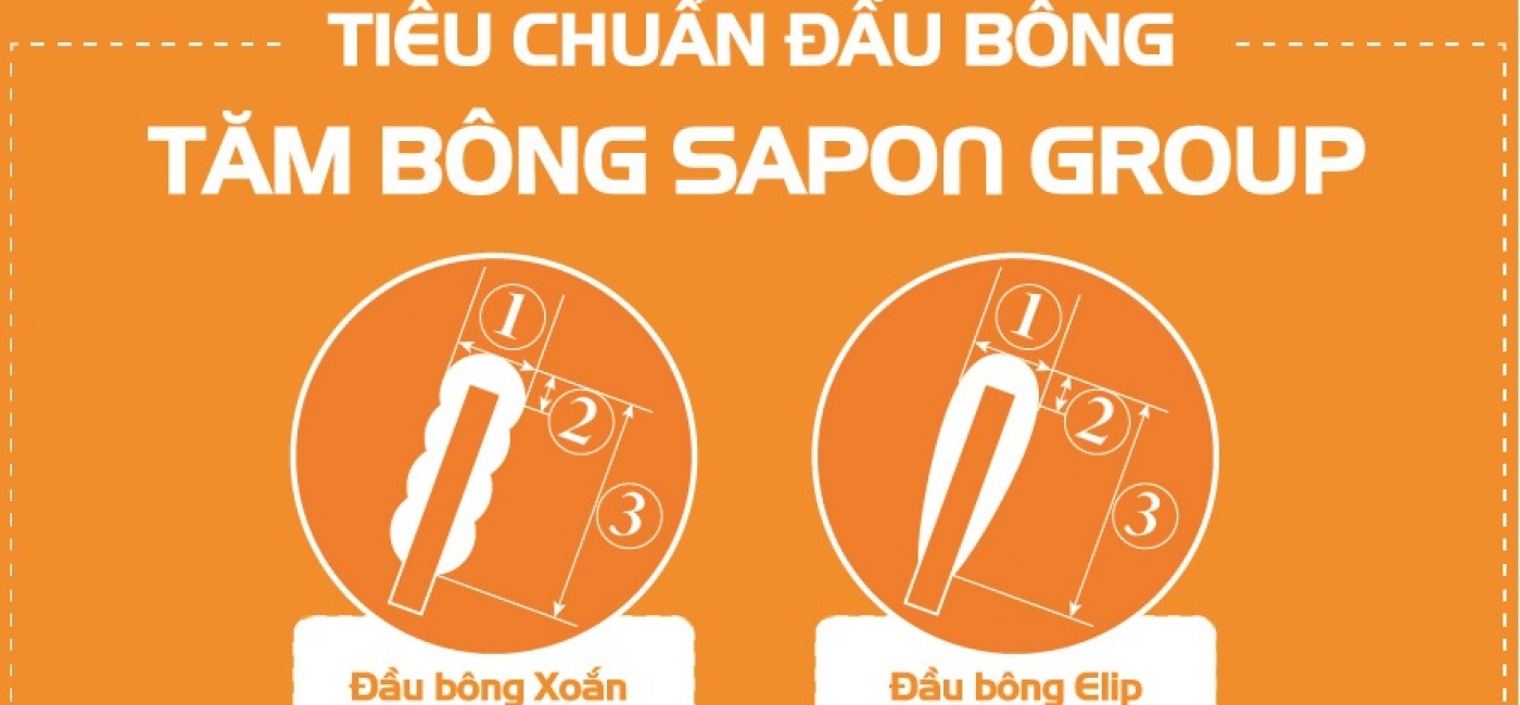 Tiêu chuẩn đầu bông của tăm bông SAPON GROUP