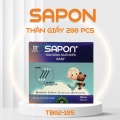 Tăm bông muối biển SAPON trẻ em thân giấy hộp 200 pcs TB02-105