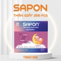 Tăm bông muối biển SAPON Newborn thân giấy hộp giấy 200 pcs TB02-106