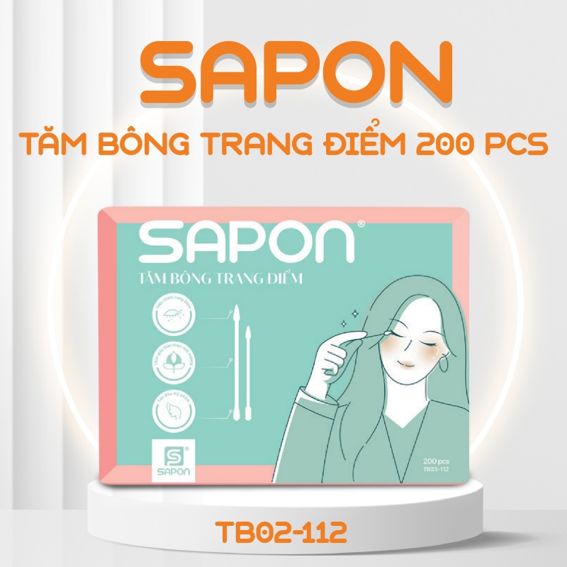 Tăm bông trang điểm Sapon 200pcs TB03-112