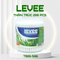 Tăm bông Levee người lớn thân trúc hộp 200 pcs TB01-586