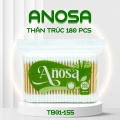 Tăm bông Anosa người lớn thân trúc túi 180 pcs TB01-155