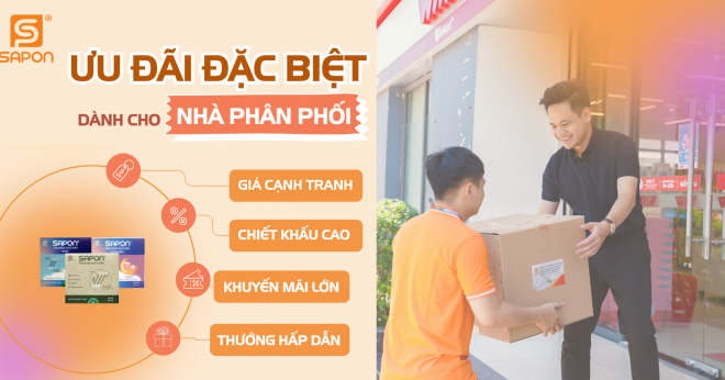 Ưu đãi đặc biệt dành cho nhà phân phối của SAPON GROUP