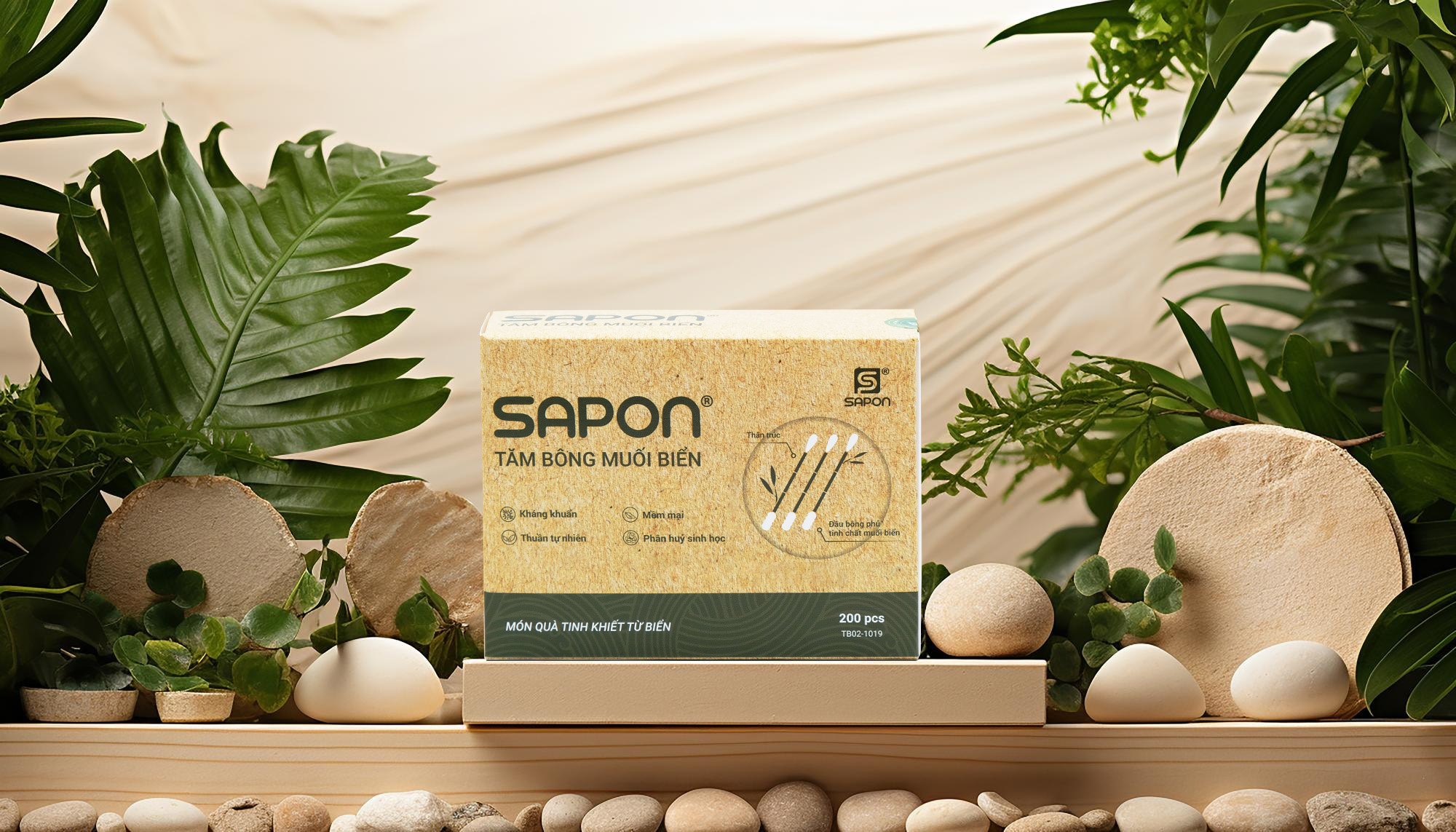 Tăm bông muối biển SAPON - lựa chọn của xu hướng tiêu dùng xanh